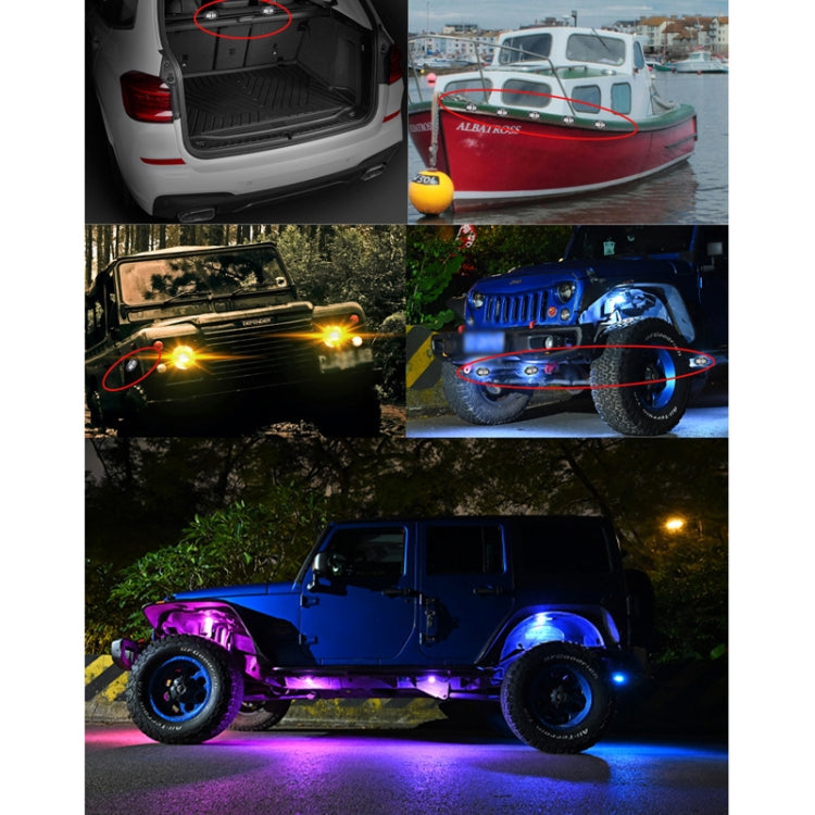 Luce per telaio auto RGB Luce colorata per atmosfera, 8 in 1, 10 in 1, 12 in 1
