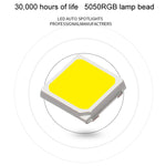 Luce per telaio auto RGB Luce colorata per atmosfera, 8 in 1, 10 in 1, 12 in 1