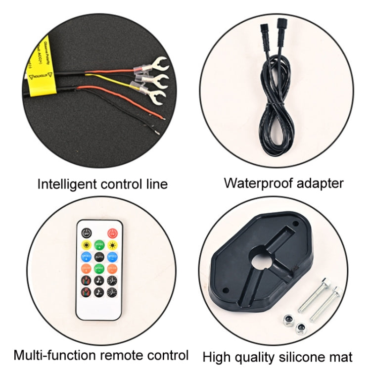 Luce per telaio auto RGB Luce colorata per atmosfera, 8 in 1, 10 in 1, 12 in 1