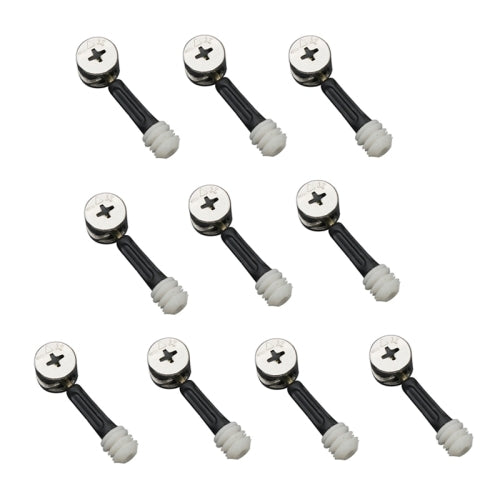 3 in 1 connettore a vite per mobili, fissaggio per armadio, dado eccentrico per ruota, 10pcs 40mm, 10pcs 35mm