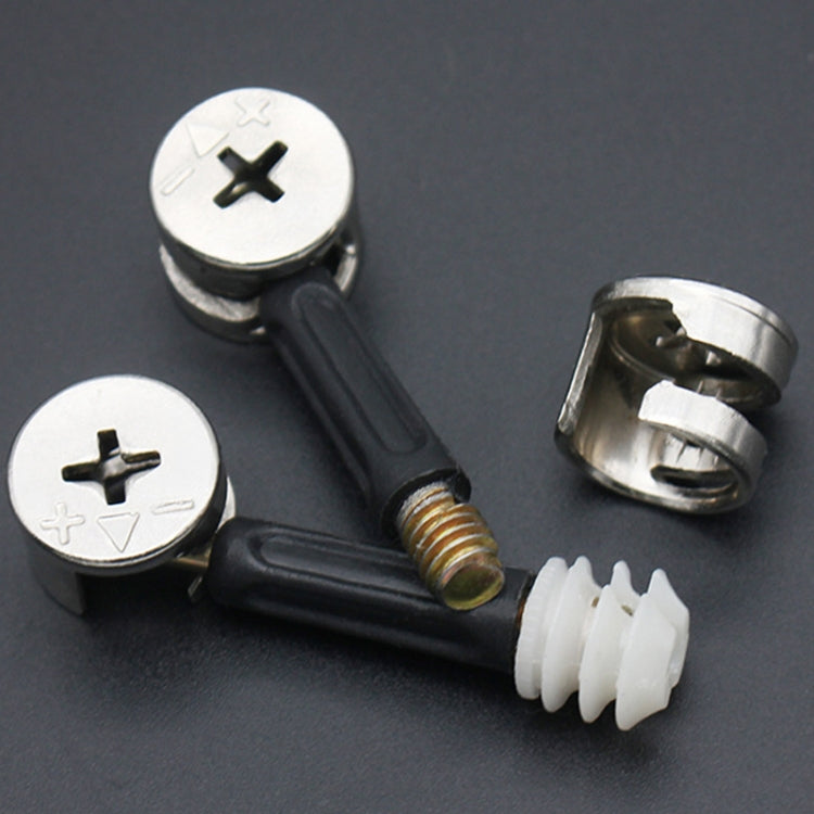 3 in 1 connettore a vite per mobili, fissaggio per armadio, dado eccentrico per ruota, 10pcs 40mm, 10pcs 35mm