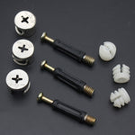 3 in 1 connettore a vite per mobili, fissaggio per armadio, dado eccentrico per ruota, 10pcs 40mm, 10pcs 35mm