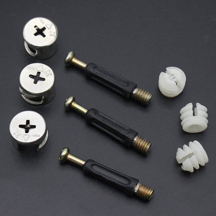 3 in 1 connettore a vite per mobili, fissaggio per armadio, dado eccentrico per ruota, 10pcs 40mm, 10pcs 35mm
