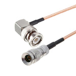 Cavo connettore a gomito CC4 maschio a BNC maschio Cavo RF coassiale RG179, 20cm, 30cm, 50cm, 100cm