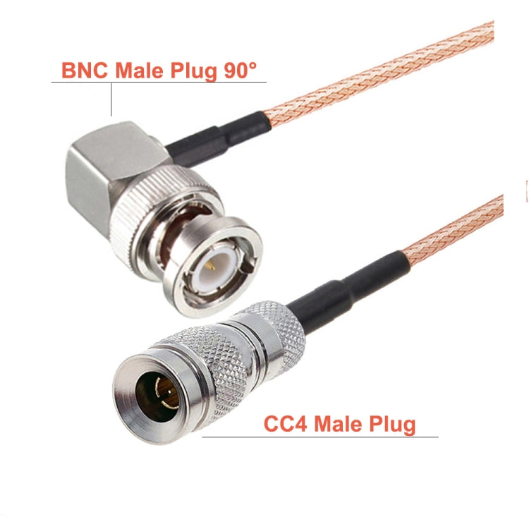 Cavo connettore a gomito CC4 maschio a BNC maschio Cavo RF coassiale RG179, 20cm, 30cm, 50cm, 100cm