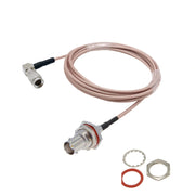 CC4 Maschio Gomito a BNC Passante Parete Impermeabile Connettore Femmina Cavo RG179 Coassiale RF Cavo, 20cm, 30cm, 50cm, 100cm