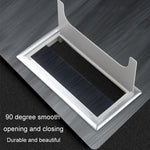 Copriforo per cavi rettangolare da tavolo in ABS con porta di uscita con spazzola Organizzatore per cavi da scrivania per PC, 80x80mm Black, 80x80mm Silver, 80x160mm Black, 80x160mm Silver, 80x160mm White, 100x200mm Silver