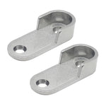 2 pezzi Staffa di supporto per asta di estremità dell'armadio per guardaroba Supporto in lega Accessori per mobili, Thickened, Normal