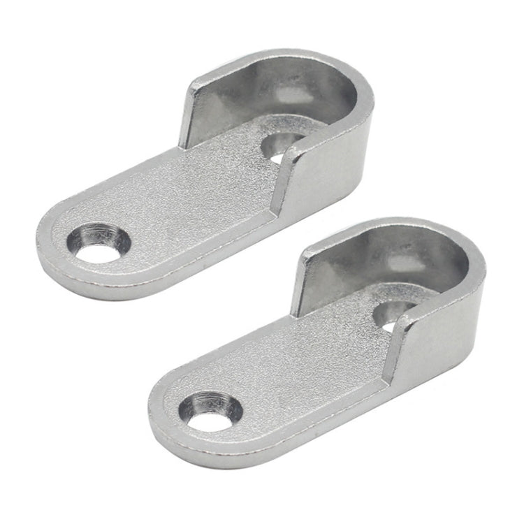 2 pezzi Staffa di supporto per asta di estremità dell'armadio per guardaroba Supporto in lega Accessori per mobili, Thickened, Normal