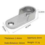 2 pezzi Staffa di supporto per asta di estremità dell'armadio per guardaroba Supporto in lega Accessori per mobili, Thickened, Normal