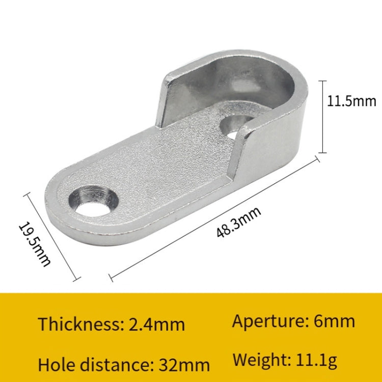2 pezzi Staffa di supporto per asta di estremità dell'armadio per guardaroba Supporto in lega Accessori per mobili, Thickened, Normal