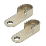 2 pezzi Staffa di supporto per asta di estremità dell'armadio per guardaroba Supporto in lega Accessori per mobili, Thickened, Normal