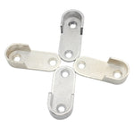 2 pezzi Staffa di supporto per asta di estremità dell'armadio per guardaroba Supporto in lega Accessori per mobili, Thickened, Normal