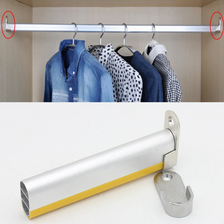 2 pezzi Staffa di supporto per asta di estremità dell'armadio per guardaroba Supporto in lega Accessori per mobili, Thickened, Normal