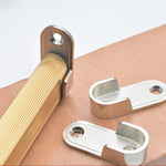 2 pezzi Staffa di supporto per asta di estremità dell'armadio per guardaroba Supporto in lega Accessori per mobili, Thickened, Normal