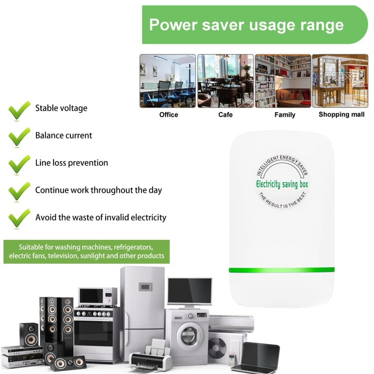 SD008 Smart Home Energy Saver Scatola portatile di sicurezza per il risparmio energetico, US Plug, EU Plug, UK Plug