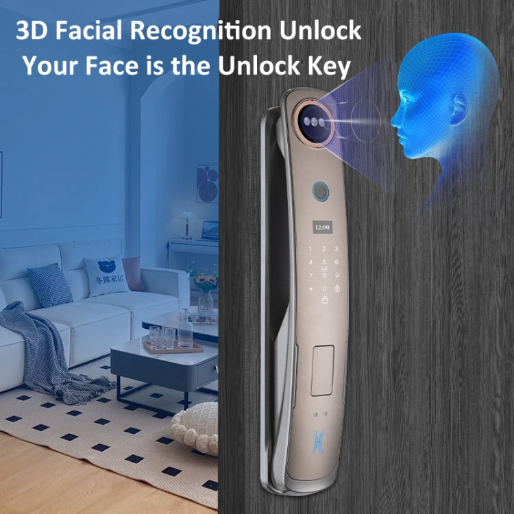 Locstar M6 3D Face Recognition Fingerprint Door Lock Supporta APP Smart IC Card Password Sblocco, M6