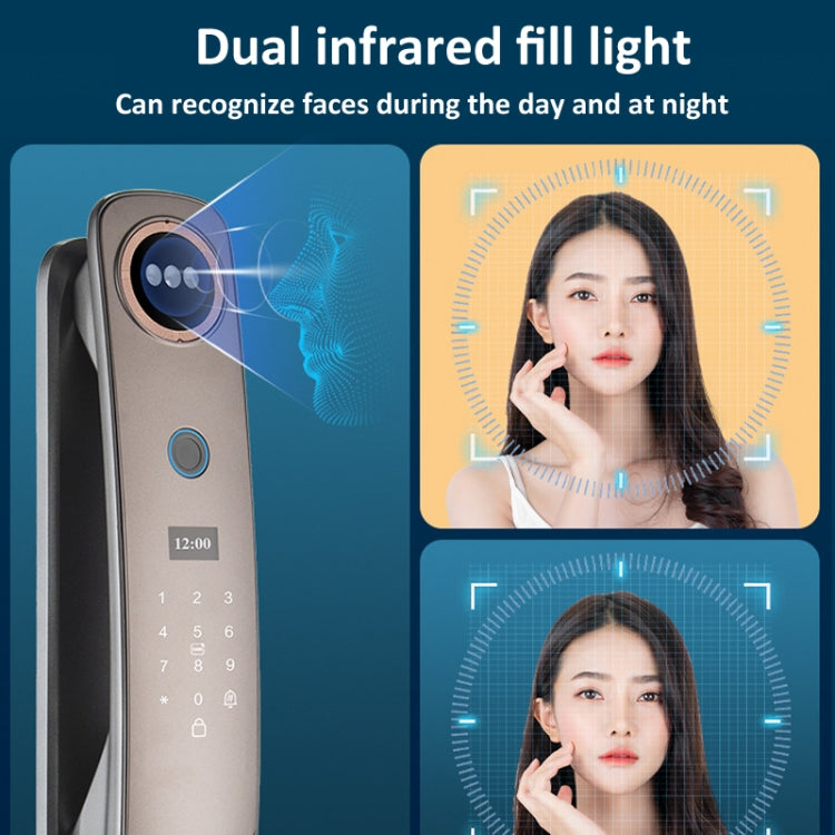 Locstar M6 3D Face Recognition Fingerprint Door Lock Supporta APP Smart IC Card Password Sblocco, M6