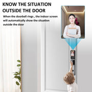 Locstar M6 3D Face Recognition Fingerprint Door Lock Supporta APP Smart IC Card Password Sblocco, M6