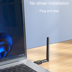 Scheda di rete wireless USB JINGHUA N5 Dual Band Driverless High Gain Antenna, Antenna Model 600M