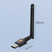 Scheda di rete wireless USB JINGHUA N5 Dual Band Driverless High Gain Antenna, Antenna Model 600M