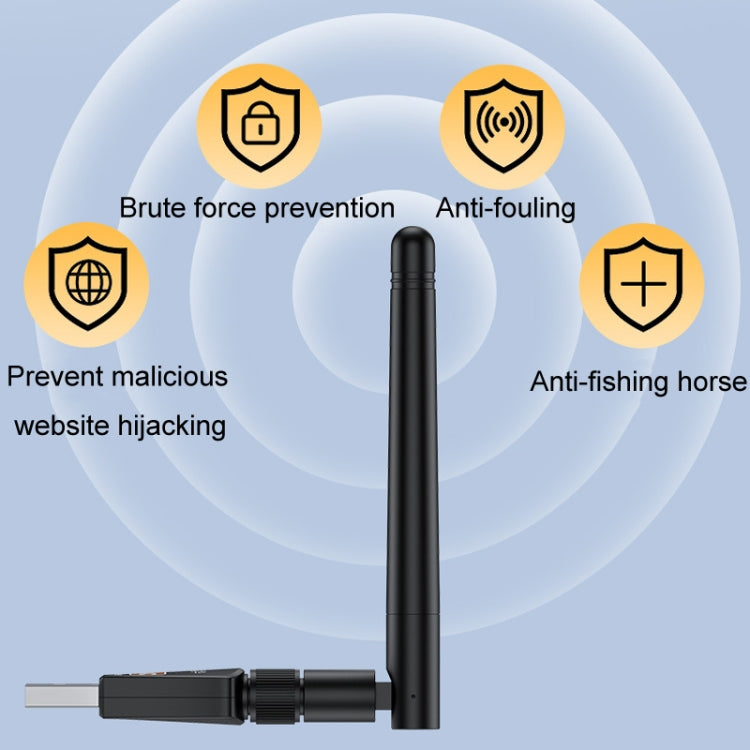 Scheda di rete wireless USB JINGHUA N5 Dual Band Driverless High Gain Antenna, Antenna Model 600M