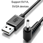 Cavo di ricarica USB a CC JINGHUA U550C Cavo di alimentazione per piccoli elettrodomestici, 3.5mm, 5.5mm