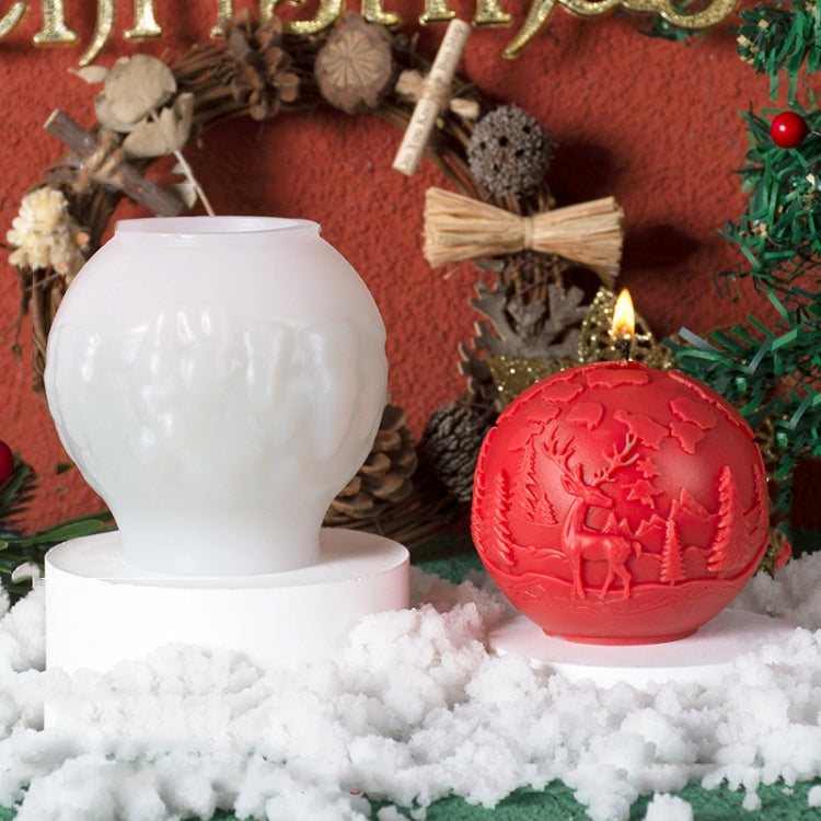 Stampo fai da te per candela profumata a forma di palla di Natale a forma di alce, A ZL-73, C ZL-75, D ZL-76, F ZL-78