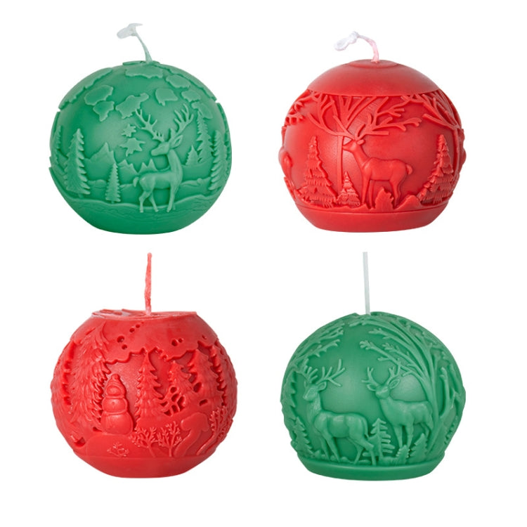Stampo fai da te per candela profumata a forma di palla di Natale a forma di alce, A ZL-73, C ZL-75, D ZL-76, F ZL-78