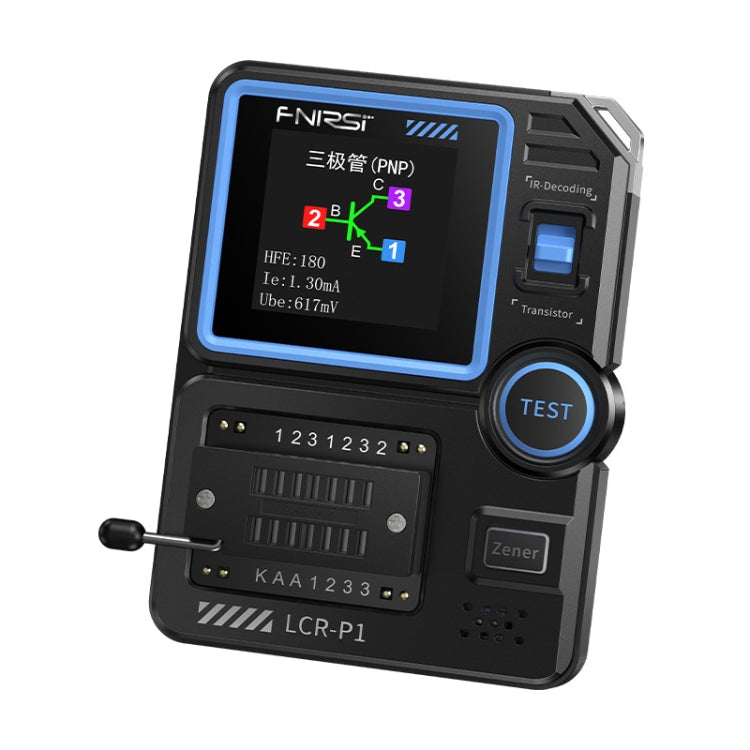 FNIRSI LCR-P1 Transistor Tester Strumento di ispezione dei componenti elettronici multifunzionale, LCR-P1