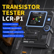 FNIRSI LCR-P1 Transistor Tester Strumento di ispezione dei componenti elettronici multifunzionale, LCR-P1