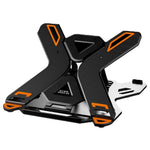 Supporto di raffreddamento pieghevole e sollevabile per laptop ICE COOREL E5 con supporto per telefono cellulare, Black, White, Black with Rotating, White with Rotating