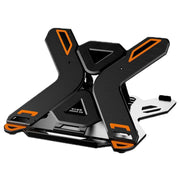 Supporto di raffreddamento pieghevole e sollevabile per laptop ICE COOREL E5 con supporto per telefono cellulare, Black, White, Black with Rotating, White with Rotating