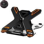 Supporto di raffreddamento pieghevole e sollevabile per laptop ICE COOREL E5 con supporto per telefono cellulare, Black, White, Black with Rotating, White with Rotating