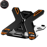 Supporto di raffreddamento pieghevole e sollevabile per laptop ICE COOREL E5 con supporto per telefono cellulare, Black, White, Black with Rotating, White with Rotating
