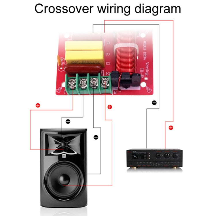 Divisore di conversione degli altoparlanti Hi-Fi crossover audio a 2 vie alto e basso, D234