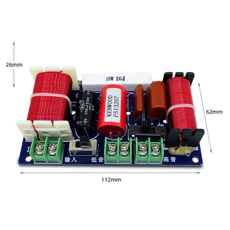 WEAH-204 Divisore di conversione per altoparlanti da scaffale crossover audio a 2 vie alto e basso, WEAH-204