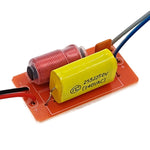 WEAH-T-5 Modifica auto Tweeter Crossover Hi-Fi Audio Divider, A Model 2.2UF, B Model 2.5UF, C Model 4.7UF
