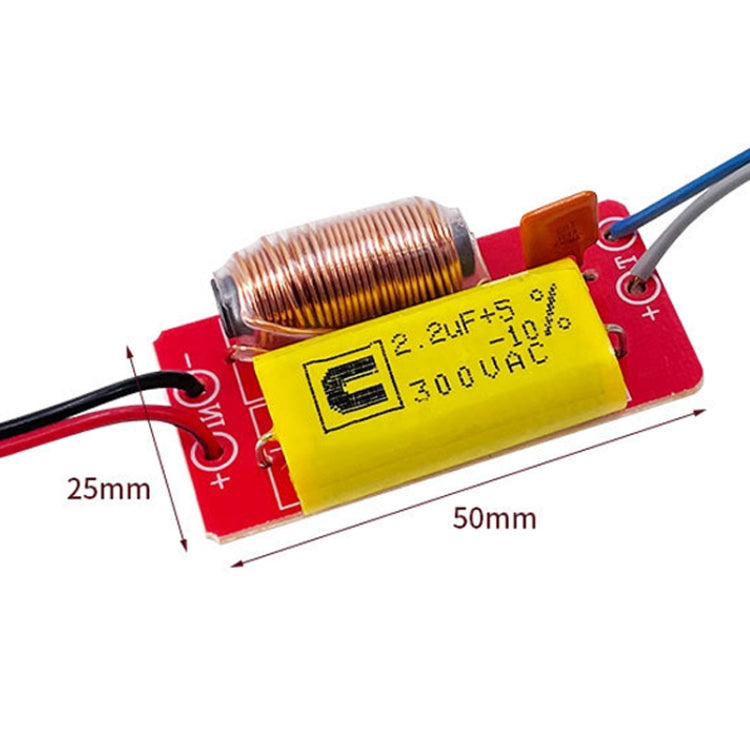WEAH-T-5 Modifica auto Tweeter Crossover Hi-Fi Audio Divider, A Model 2.2UF, B Model 2.5UF, C Model 4.7UF