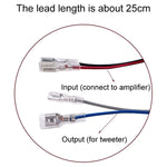 WEAH-T-5 Modifica auto Tweeter Crossover Hi-Fi Audio Divider, A Model 2.2UF, B Model 2.5UF, C Model 4.7UF