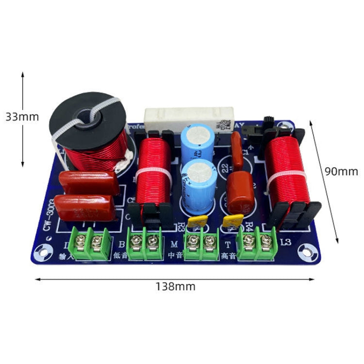 CW-3003 Crossover audio a 3 vie per altoparlanti per home cinema, medio e basso, CW-3003