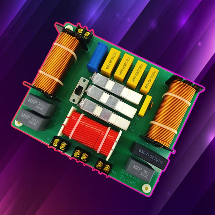 Uno Alto Due Basso Altoparlante da palco Crossover Boards Audio ad alta fedeltà Crossover a 3 vie, PA-325