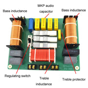 Uno Alto Due Basso Altoparlante da palco Crossover Boards Audio ad alta fedeltà Crossover a 3 vie, PA-325