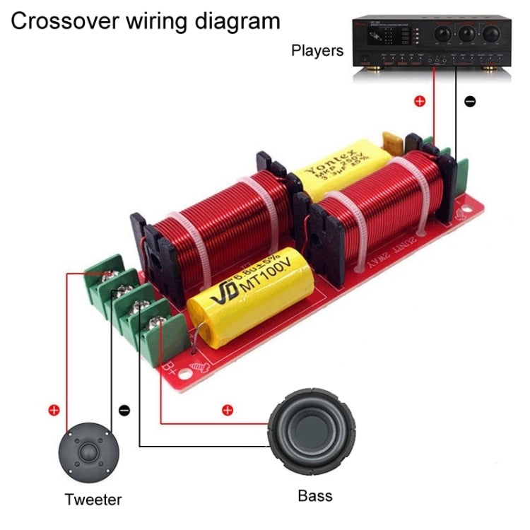 WEAH-2503 Crossover per altoparlanti a 2 vie alto e basso Hi-Fi Home Audio Divisore senza saldatura