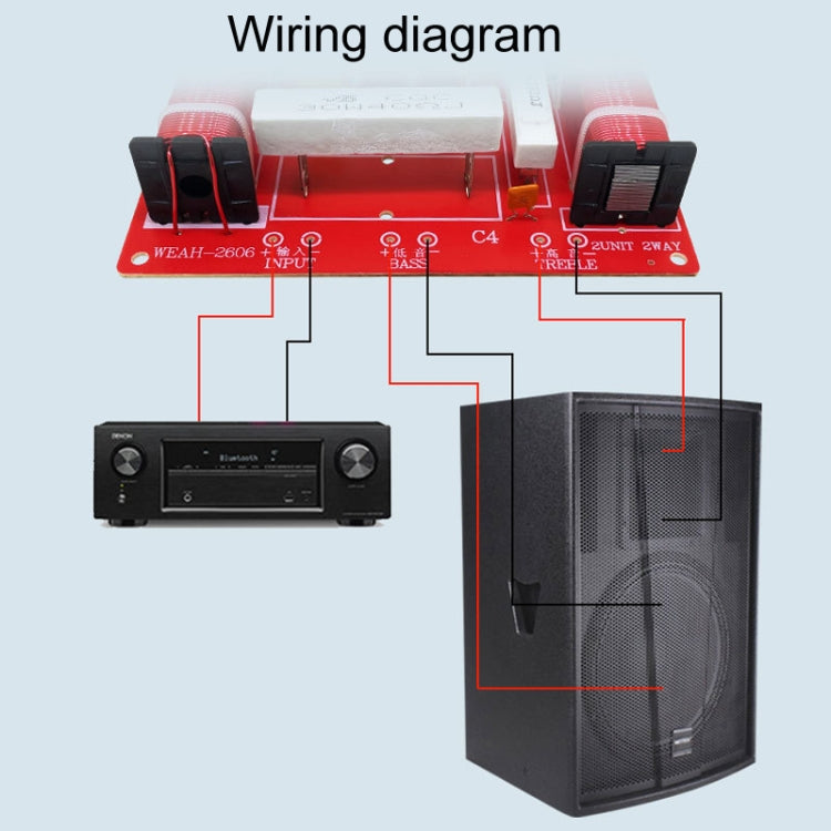 WEAH-2606 Crossover audio a 2 vie alto e basso Divisore di conversione altoparlanti Hi-Fi, WEAH-2606