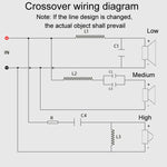 WEAH-3007B Home Cinema Speaker Crossover Alto Medio e Basso 3-Vie Audio Modifica Divisore, WEAH-3007B