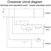 3509A Divisore per altoparlante crossover audio a 3 vie, medio e basso, 3509A
