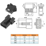 200 pezzi/scatola JST-SM 2,54 mm passo 2/3/4/5 pin maschio/femmina connettori adattatore