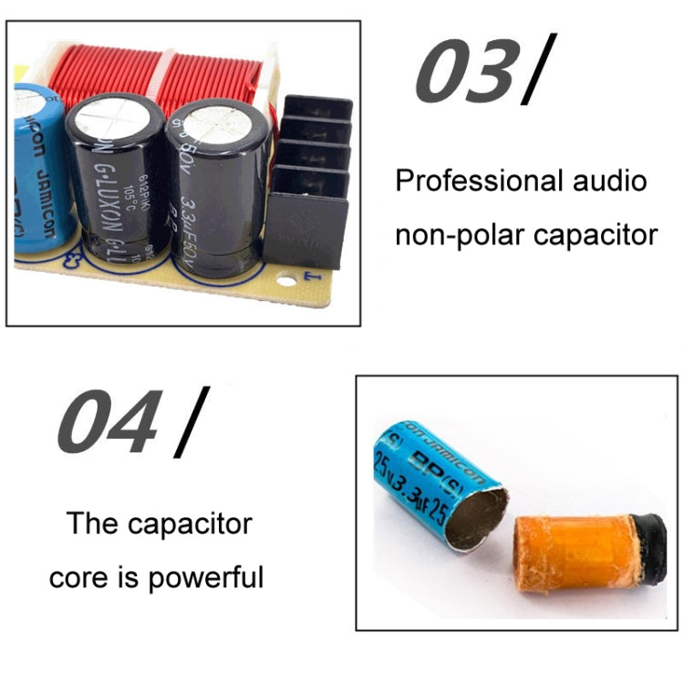 Divisore di conversione per altoparlanti da scaffale crossover audio a 2 vie alto e basso, D231
