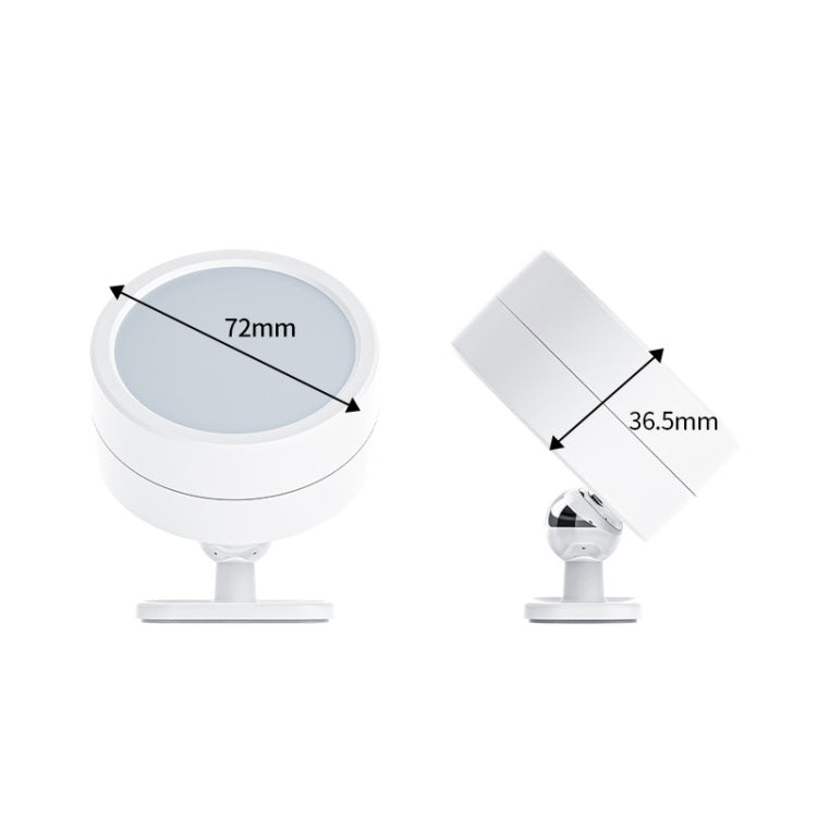 Lampada girevole a LED a 360 gradi, faretto magnetico per armadietto, luce notturna per atmosfera, White, Black